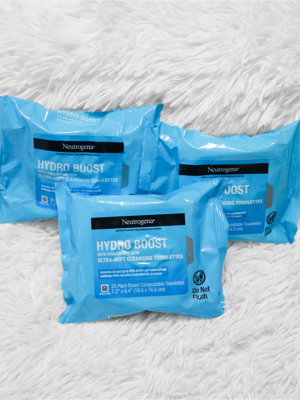 3 Pack - Neutrogena Hydro Boost Cleansing Facial Wipes 25ct.